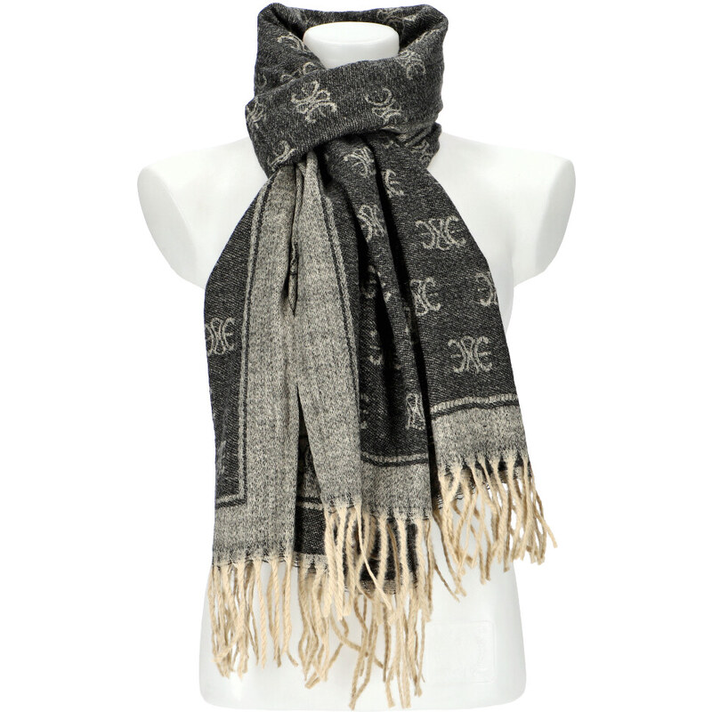 Cashmere Dámská černá teplá dlouhá zimní šála 208x66 cm