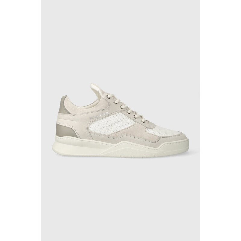 Kožené sneakers boty Filling Pieces Low Top Panelled šedá barva, 10120631855