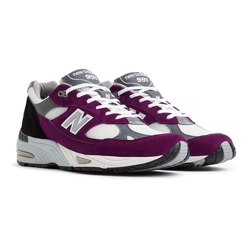 Sneakers boty New Balance M991PUK Made in UK fialová barva