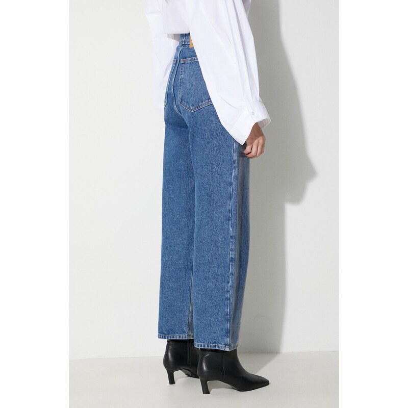 Džíny MM6 Maison Margiela Pants 5 Pockets dámské, high waist, S62LB0155