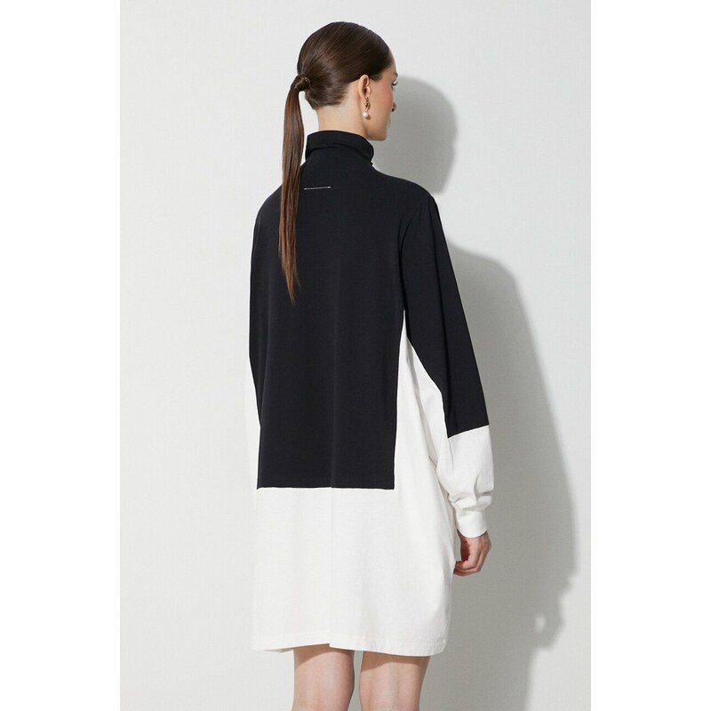 Šaty MM6 Maison Margiela Dress černá barva, mini, oversize, S62CT0244