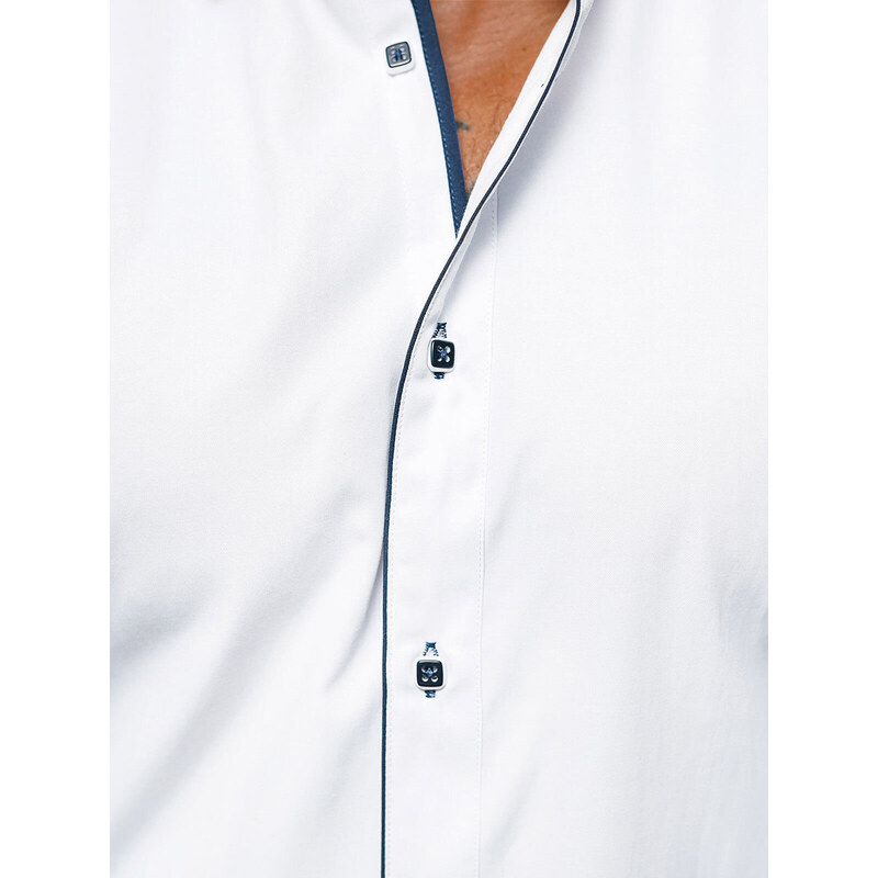 Pánská Košile Bílá OZONEE O/V65