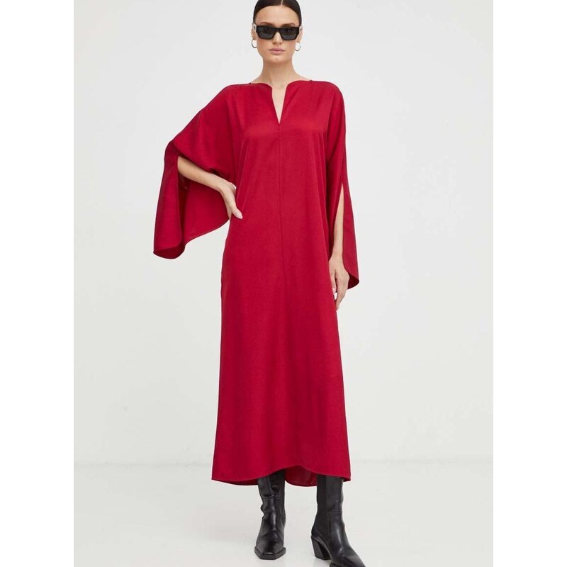 Šaty By Malene Birger červená barva, midi, oversize