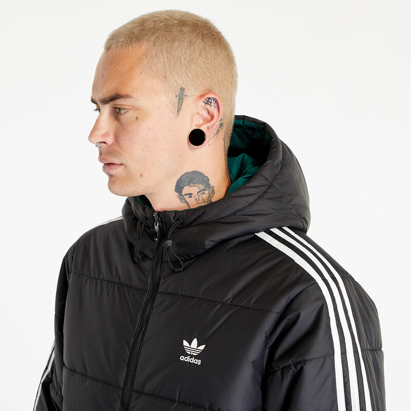 adidas Originals Pánská zimní bunda adidas Adicolor Reversible Jacket Black/ Collegiate Green