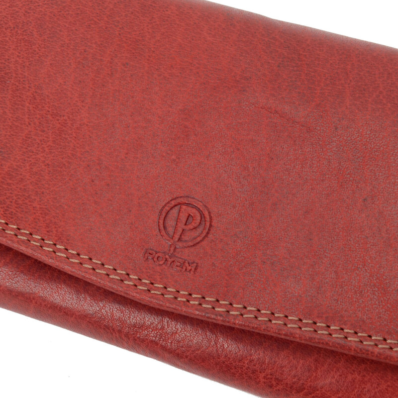 Dámská kožená peněženka Poyem červená 5215 Poyem CV