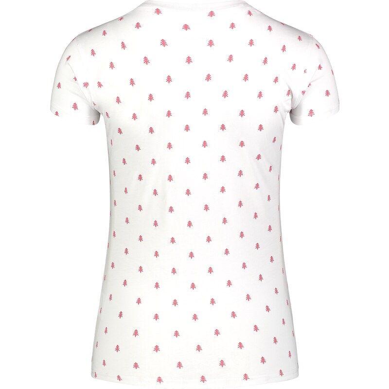 Nordblanc Bílé dámské bavlněné tričko PRINT