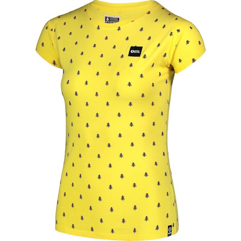 Nordblanc Žluté dámské bavlněné tričko PRINT