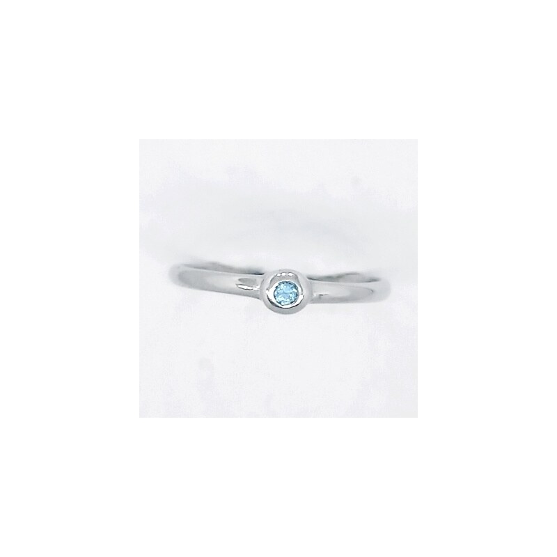 Stříbrný prsten, akvamarin zirkon, T 1523 85512515
