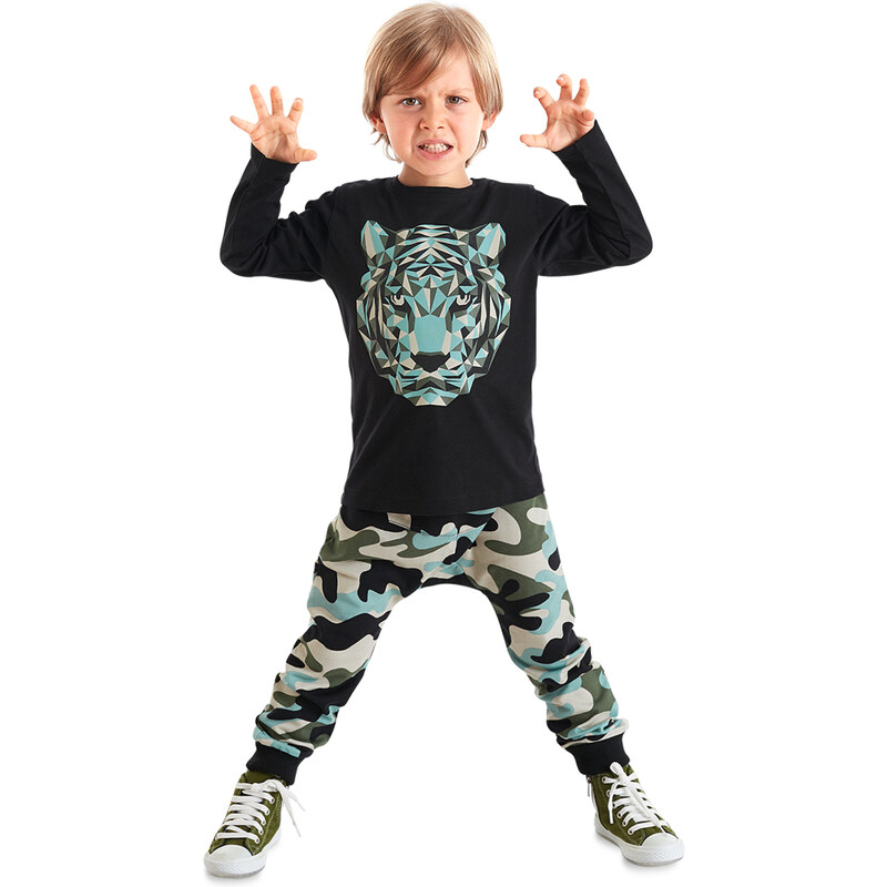 mshb&g Mushi Camouflage Tiger Boy T-shirt Pants Suit