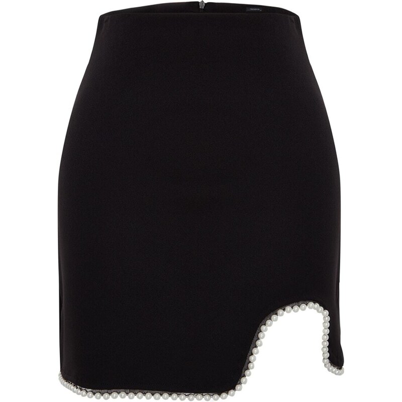 Trendyol Black Pearl Accessory Skirt