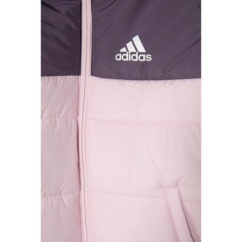 Dětská bunda adidas růžová barva