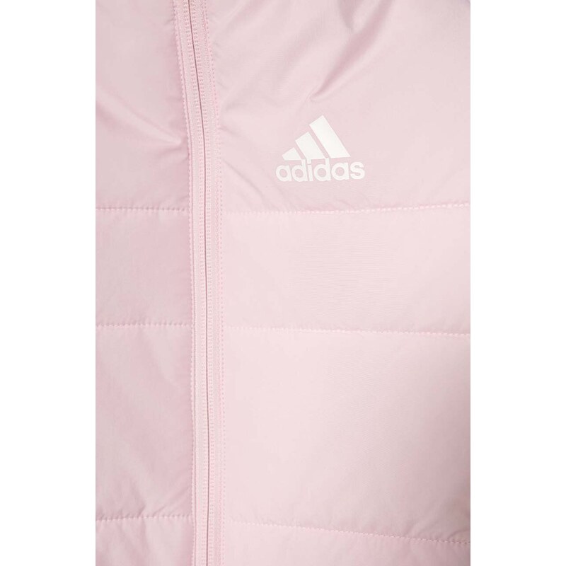 Dětská bunda adidas růžová barva