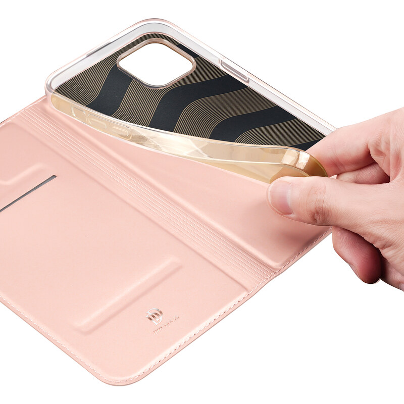 Knížkové pouzdro na iPhone 15 - DuxDucis, SkinPro Rose