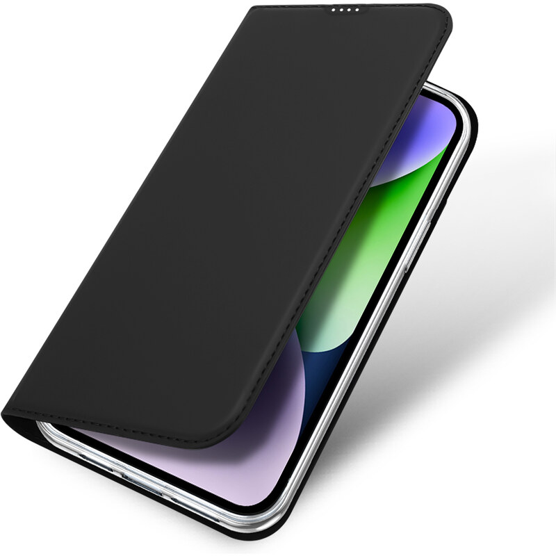 Knížkové pouzdro na iPhone 15 PLUS - DuxDucis, SkinPro Black