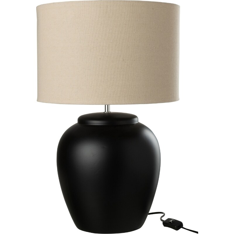 Černá keramická stolní lampa J-line Jully 47 cm