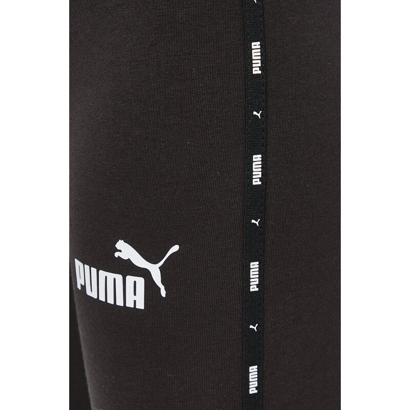 Legíny Puma dámské, černá barva, s aplikací, 675998