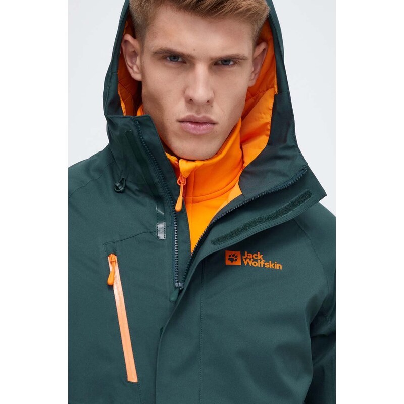 Outdoorová bunda Jack Wolfskin Troposphere zelená barva