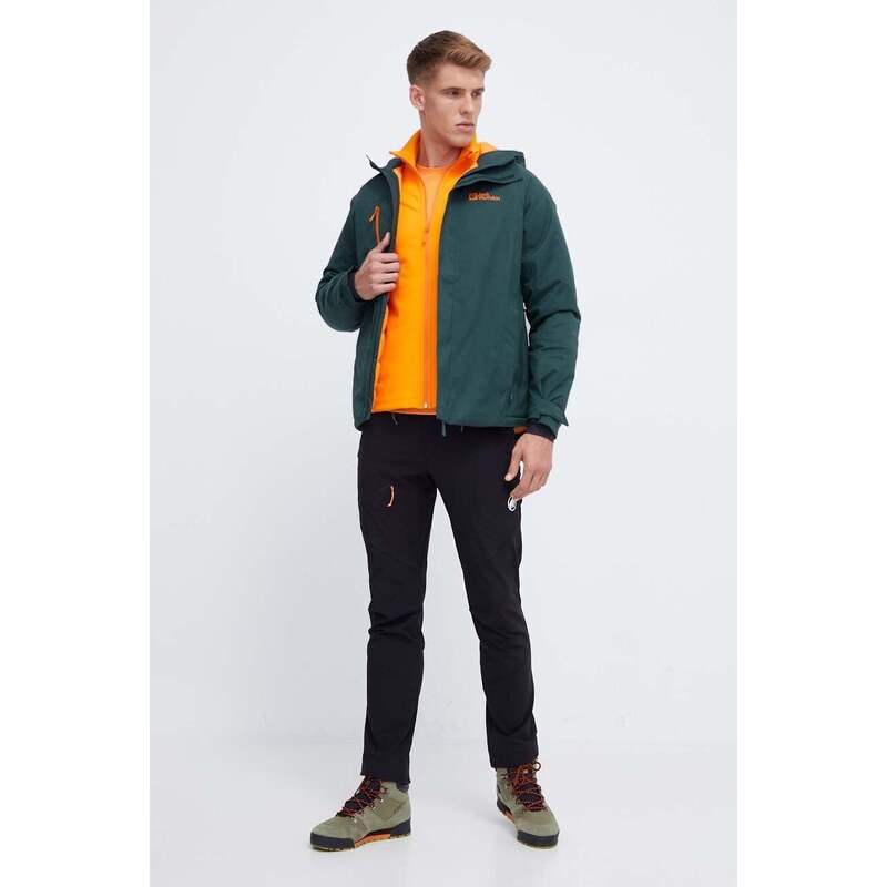 Outdoorová bunda Jack Wolfskin Troposphere zelená barva