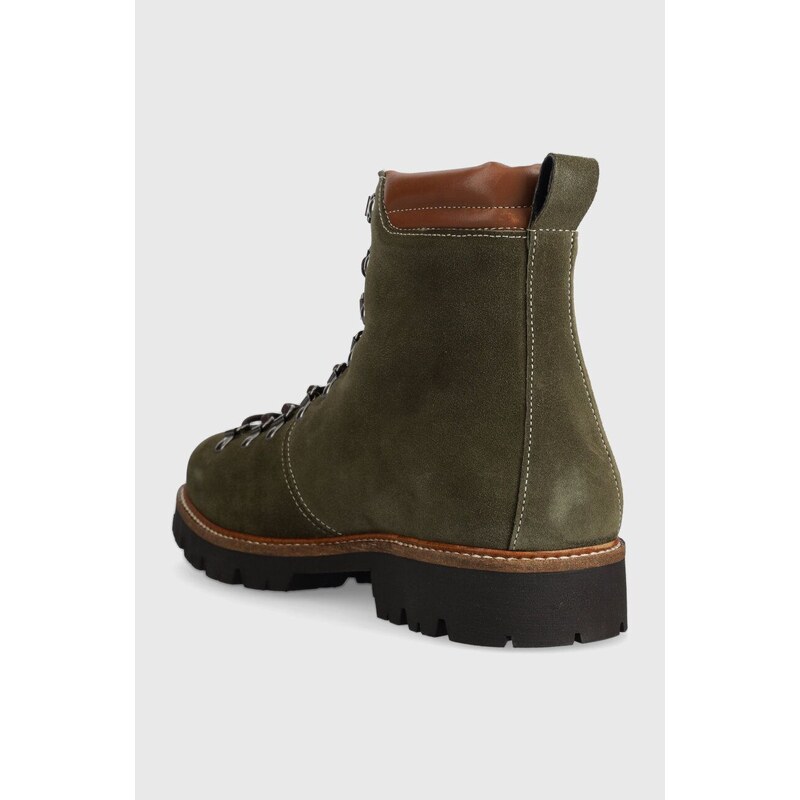 Semišové workery Tommy Hilfiger W MIX SUEDE HOOKS BOOT pánské, zelená barva, FM0FM04764