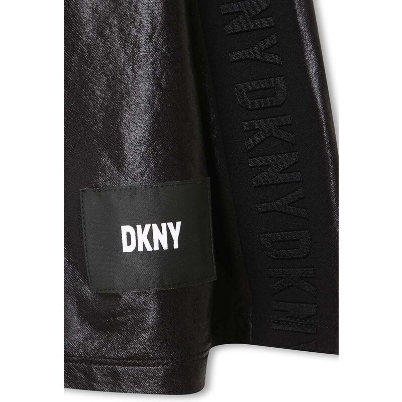 Dětská sukně Dkny černá barva, midi, áčková