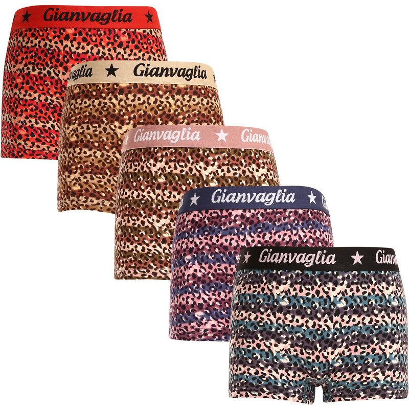 5PACK dívčí kalhotky s nohavičkou boxerky Gianvaglia vícebarevné (813) 110