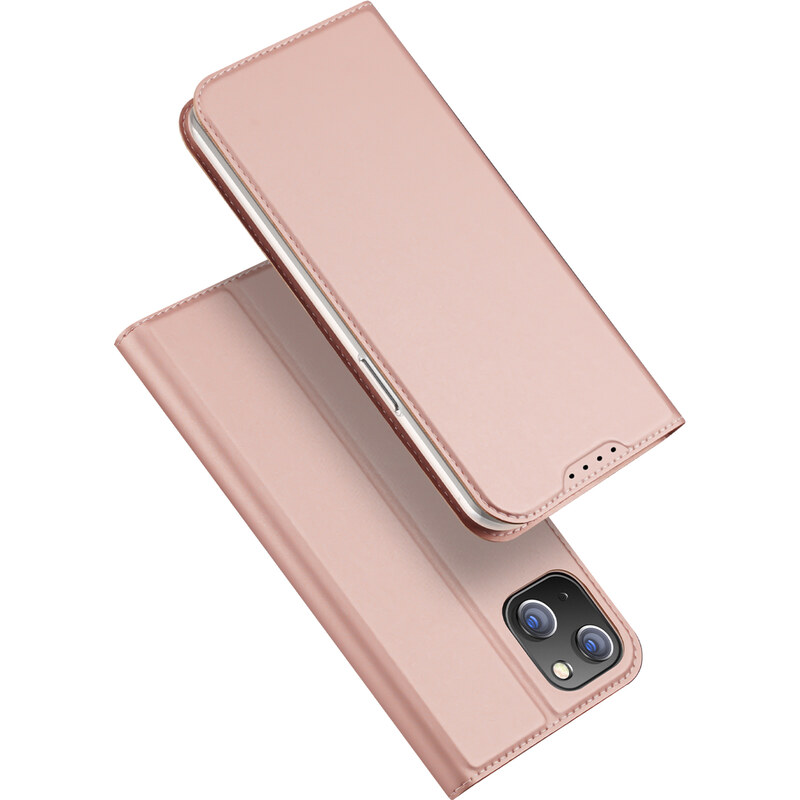 Knížkové pouzdro na iPhone 15 PLUS - DuxDucis, SkinPro Rose