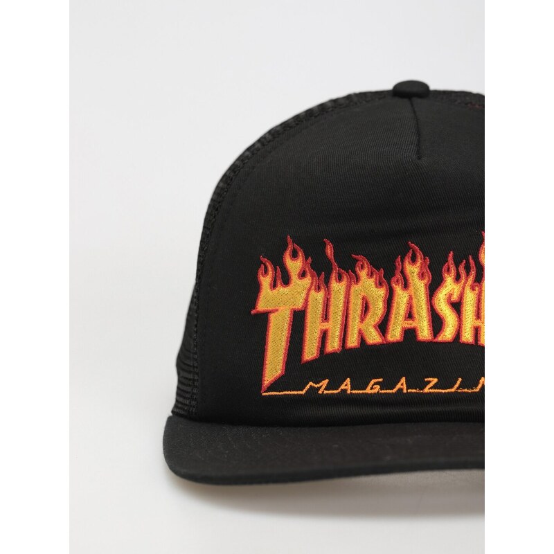 Thrasher Flame Emb (black)černá