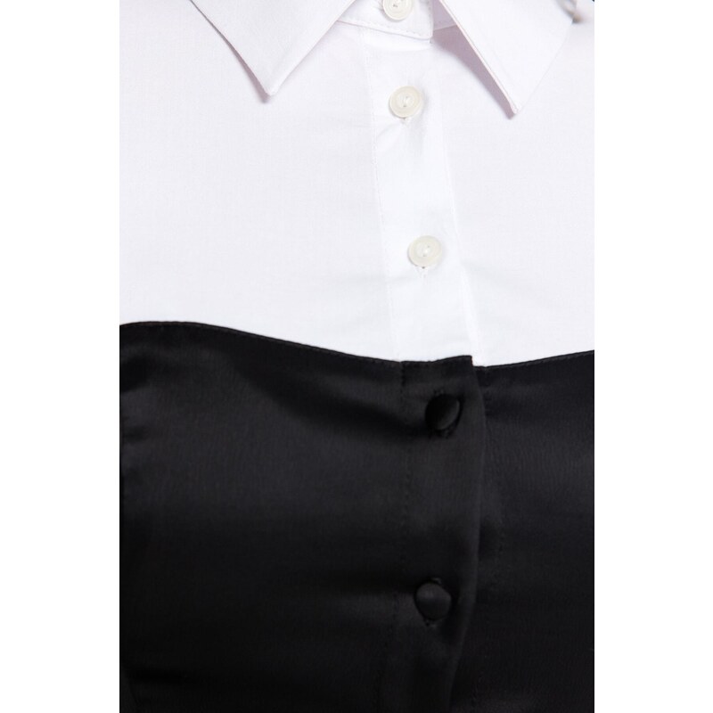 Trendyol Black and White Fitted Shirts