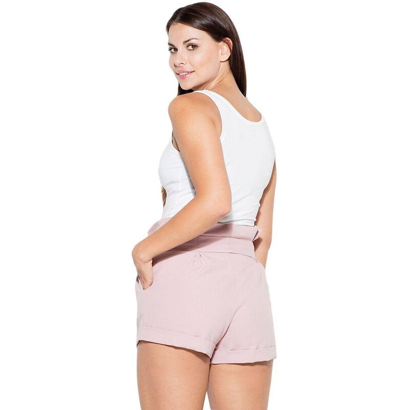 Shorts with elastic waist Katrus pink