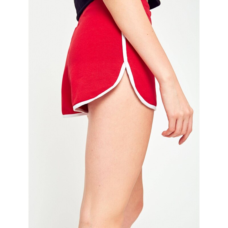 Yups Sports shorts with contrasting trimming red