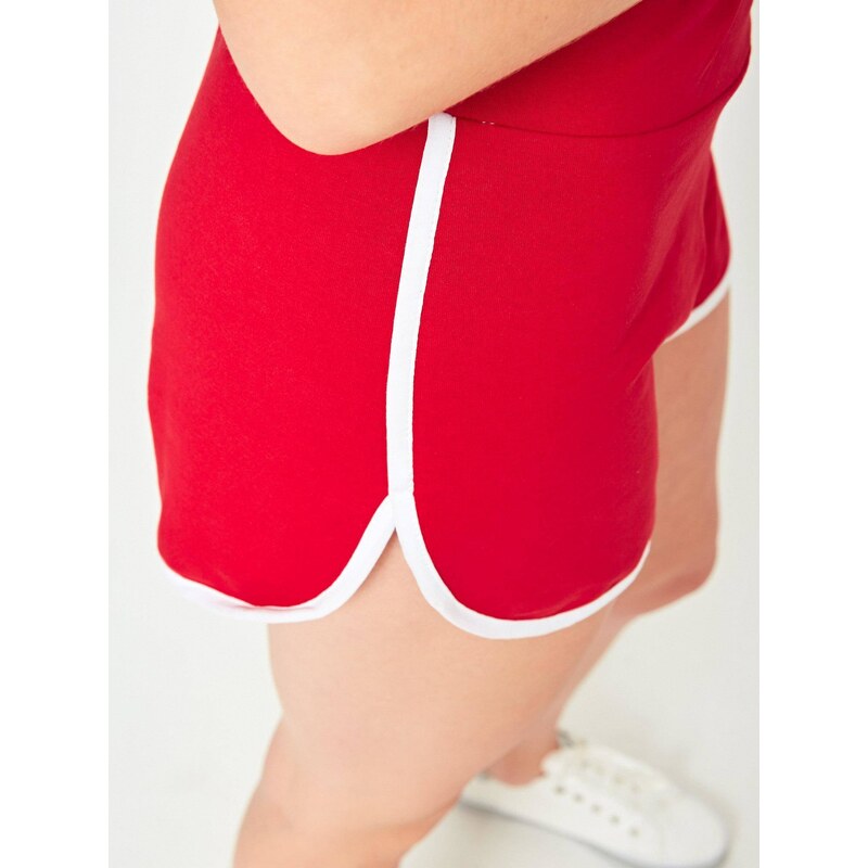 Yups Sports shorts with contrasting trimming red