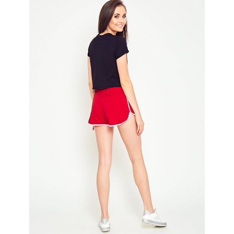 Yups Sports shorts with contrasting trimming red