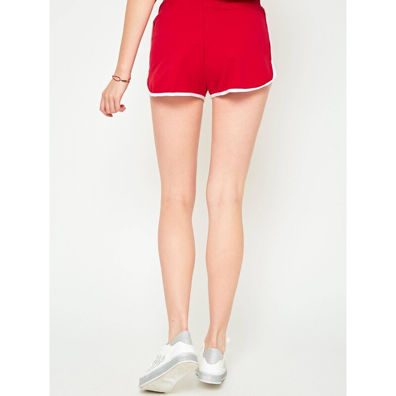 Yups Sports shorts with contrasting trimming red