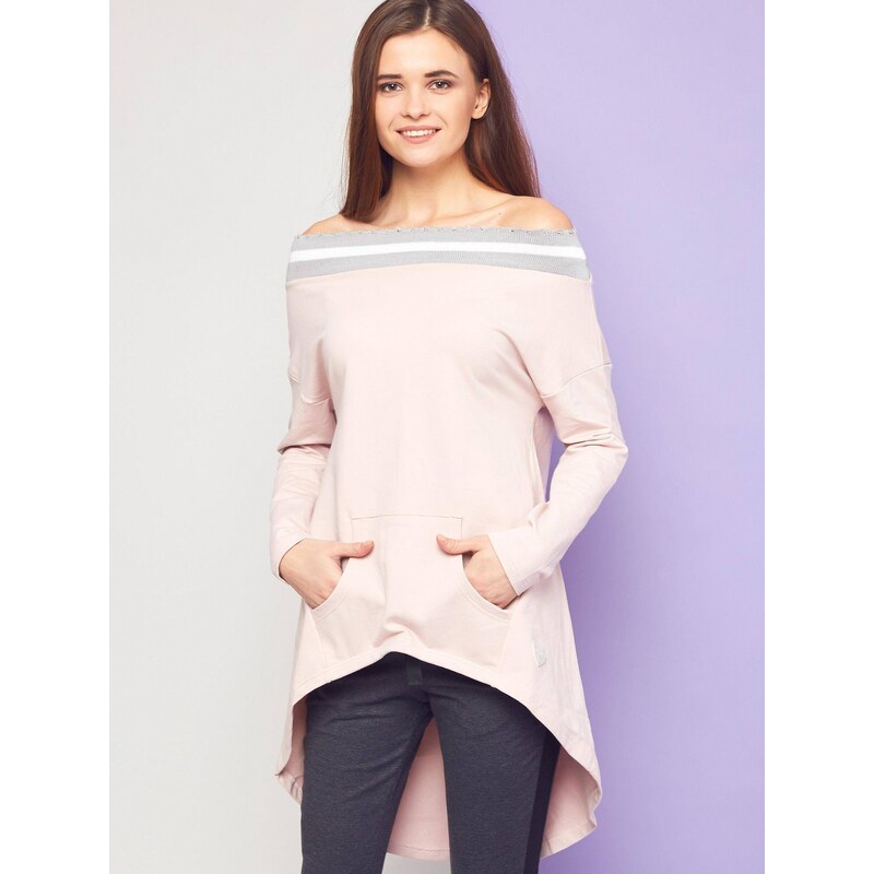 mi...mi Sweatshirt I... Mi with a wide neckline pink