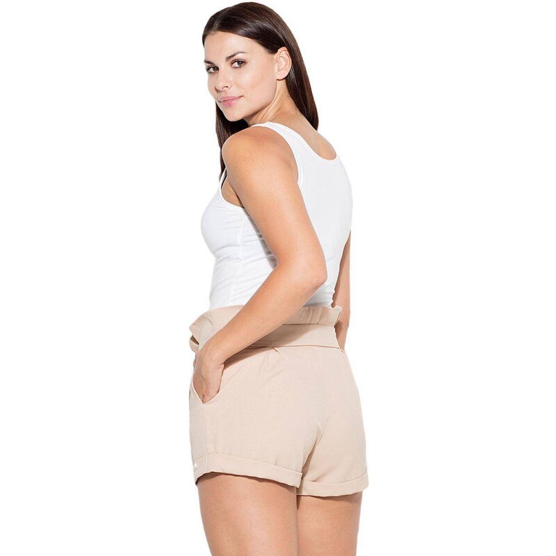 Shorts with elastic waist Katrus beige