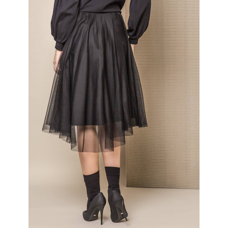 premium SKIRT MI... MI WITH TULLE BLACK