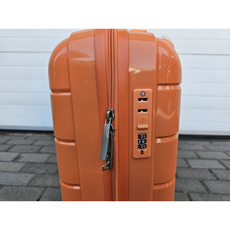 palubní cestovní skořepinový kufr malý - oranžová II