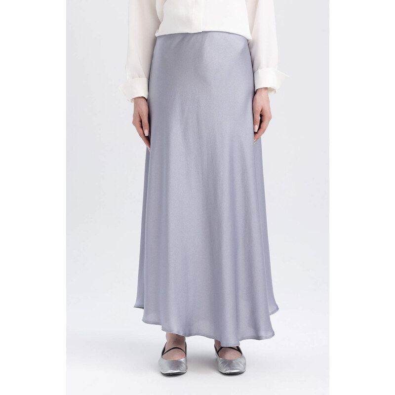 DEFACTO A Cut Satin Skirt