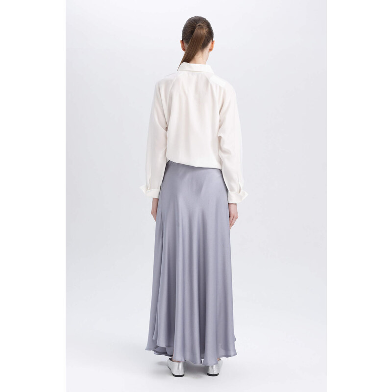 DEFACTO A Cut Satin Skirt