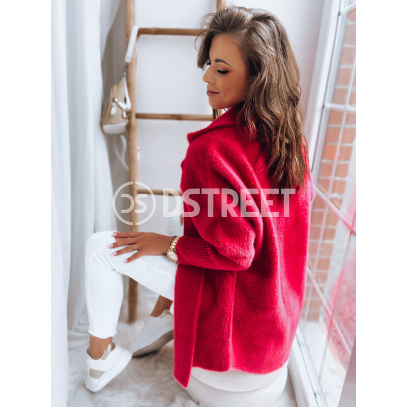 Dámský kabát z alpaky RITA II růžový Dstreet