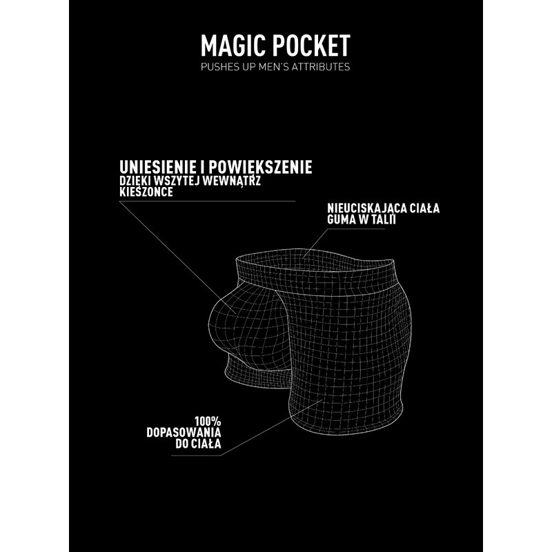 Pánské boxerky ATLANTIC Magic Pocket - černé