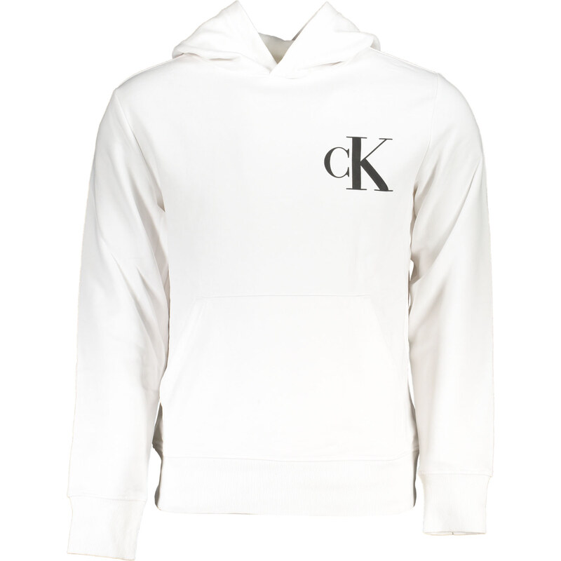 Bílá mMikina Calvin Klein bez zipu