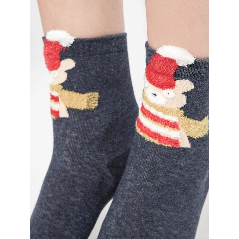 Yups Socks with the application grey bear