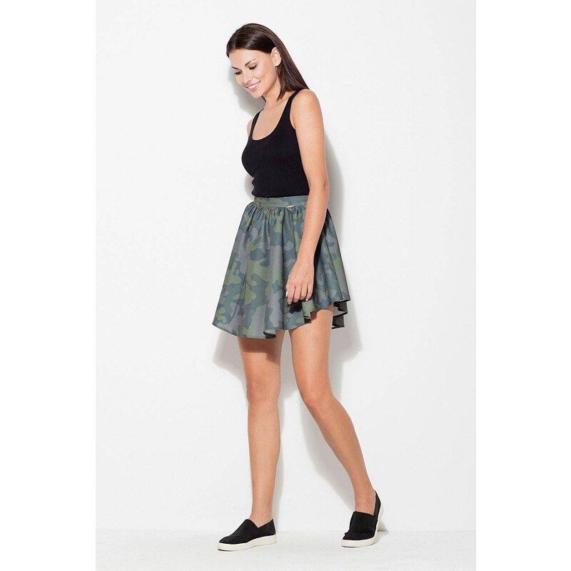 Skirt with asymmetrical bottom Katrus camo