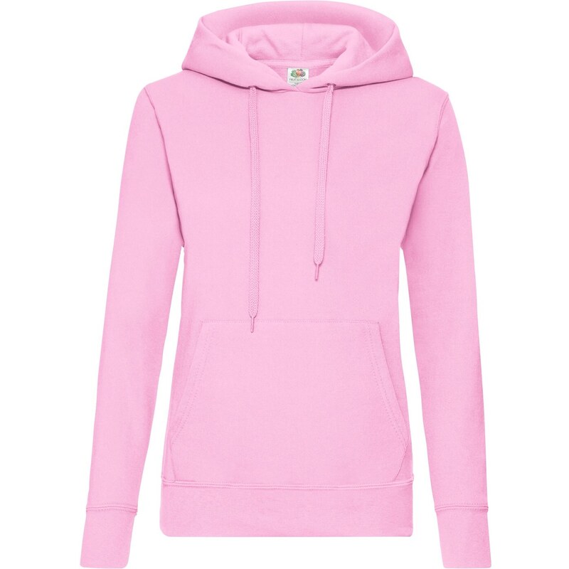 Pink Hooded Sweat Fruit of the Loom