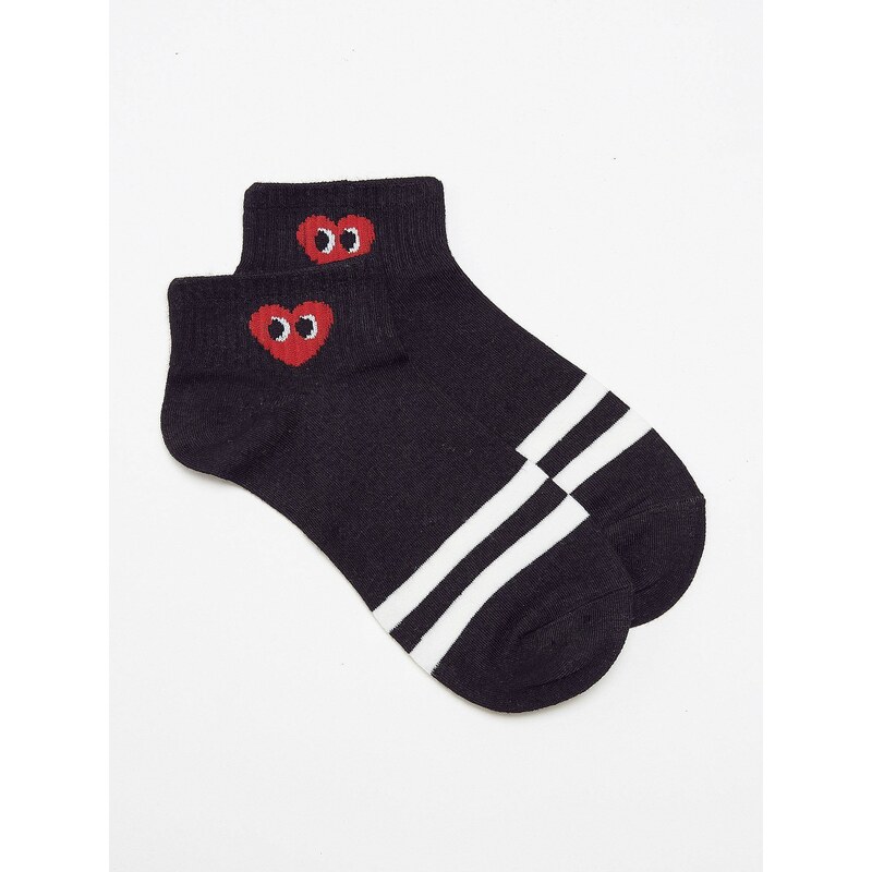 Yups Socks with red heart black