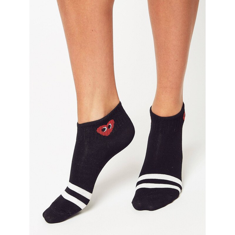 Yups Socks with red heart black