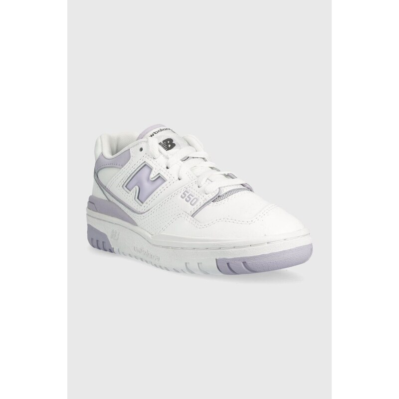 Kožené sneakers boty New Balance BBW550BV bílá barva