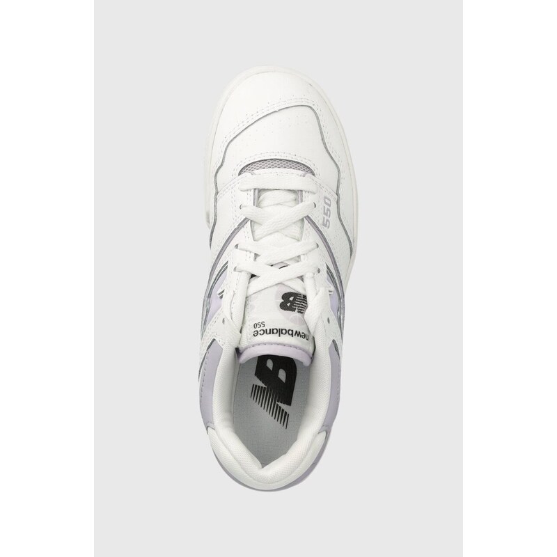 Kožené sneakers boty New Balance BBW550BV bílá barva