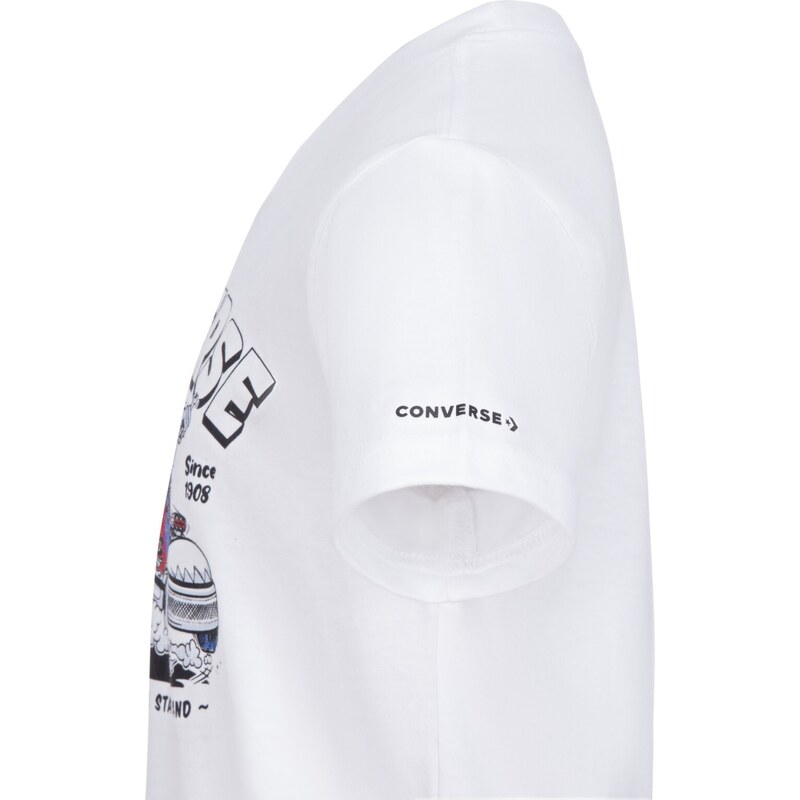 Converse flaming chuck mobile ss tee WHITE